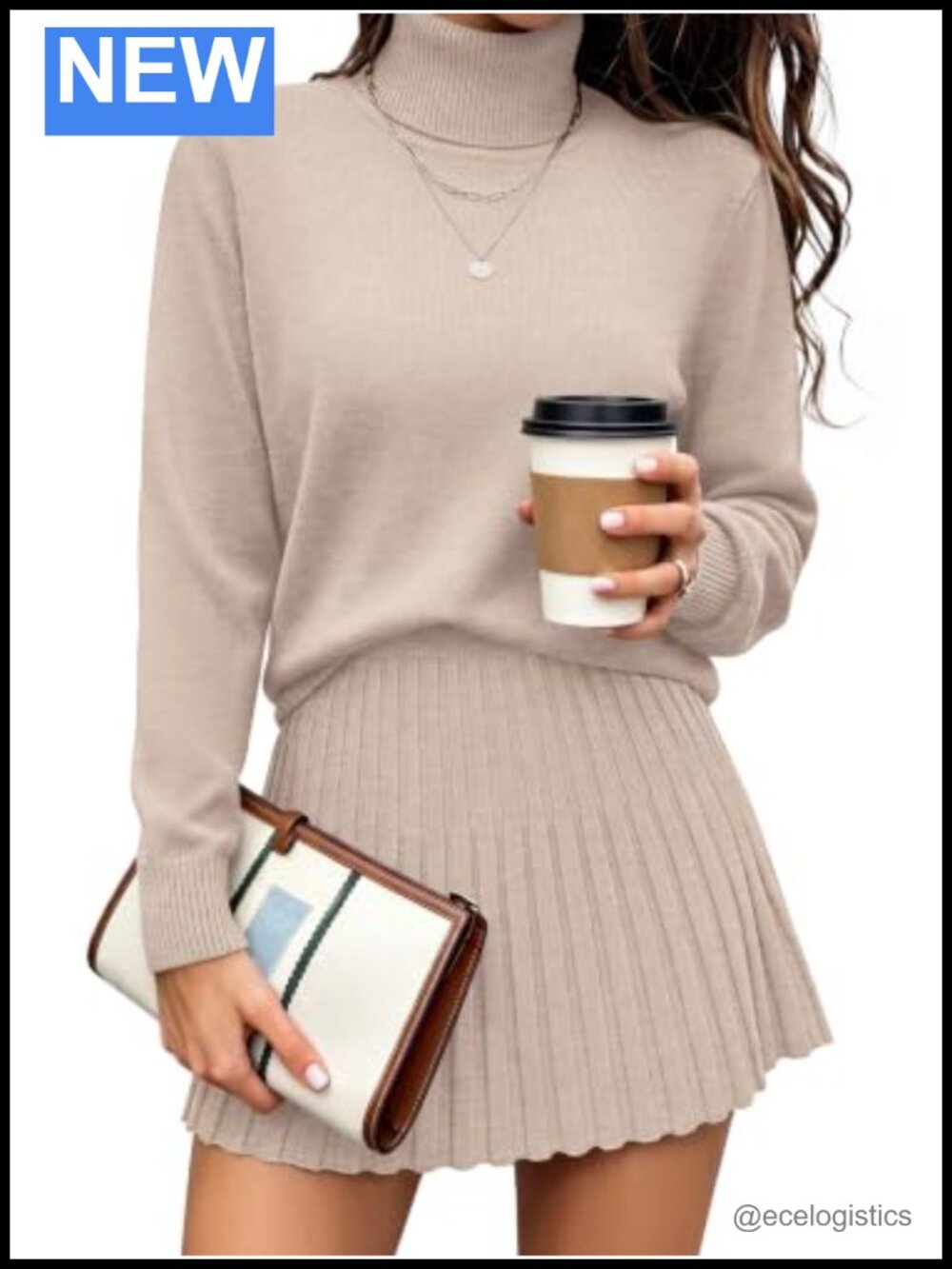 Women's 2 Piece Skirt Set Sweater Knit Fall Outfit